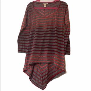 Sundance Sheer Chevron Top M Gray